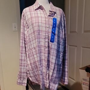 Jachs Girlfriend New York Plaid Long Sleeve Shirt B